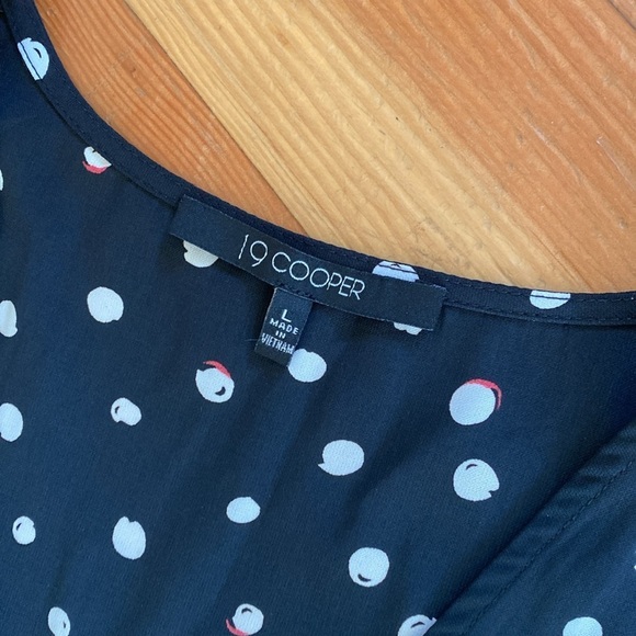 19 Cooper Black Polka Dot Shorts Romper Large - Picture 3 of 5